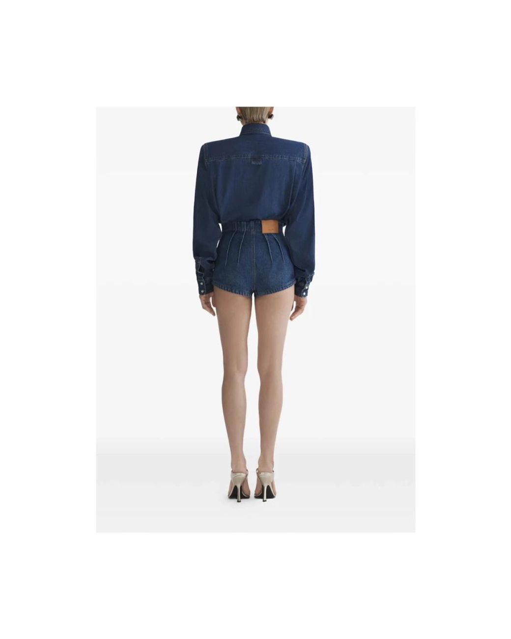 Mugler Blue Denim Shorts