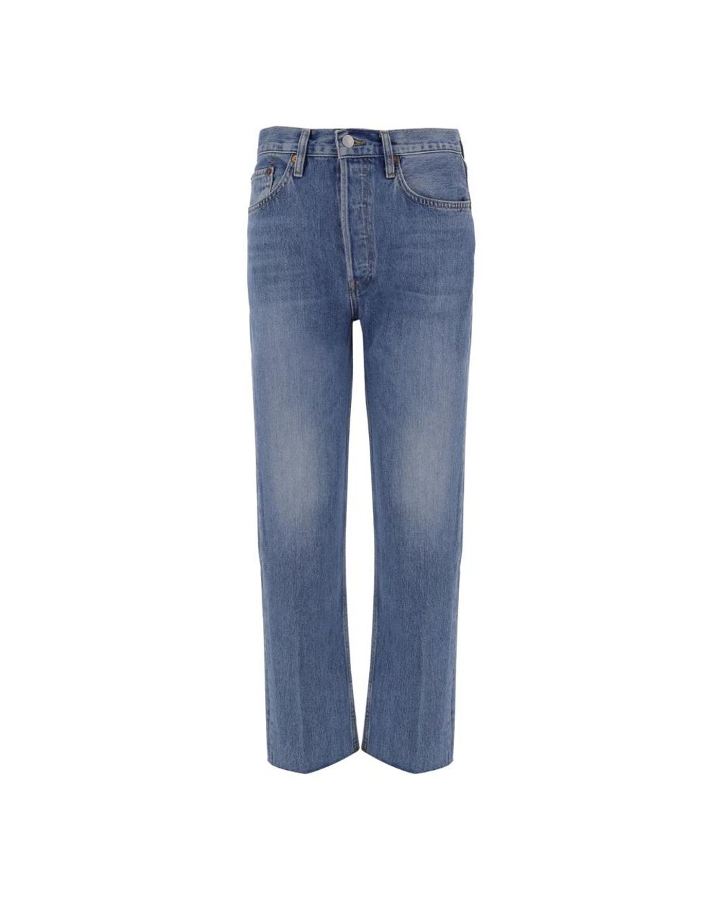 Re/done Blue Straight Fit Jeans