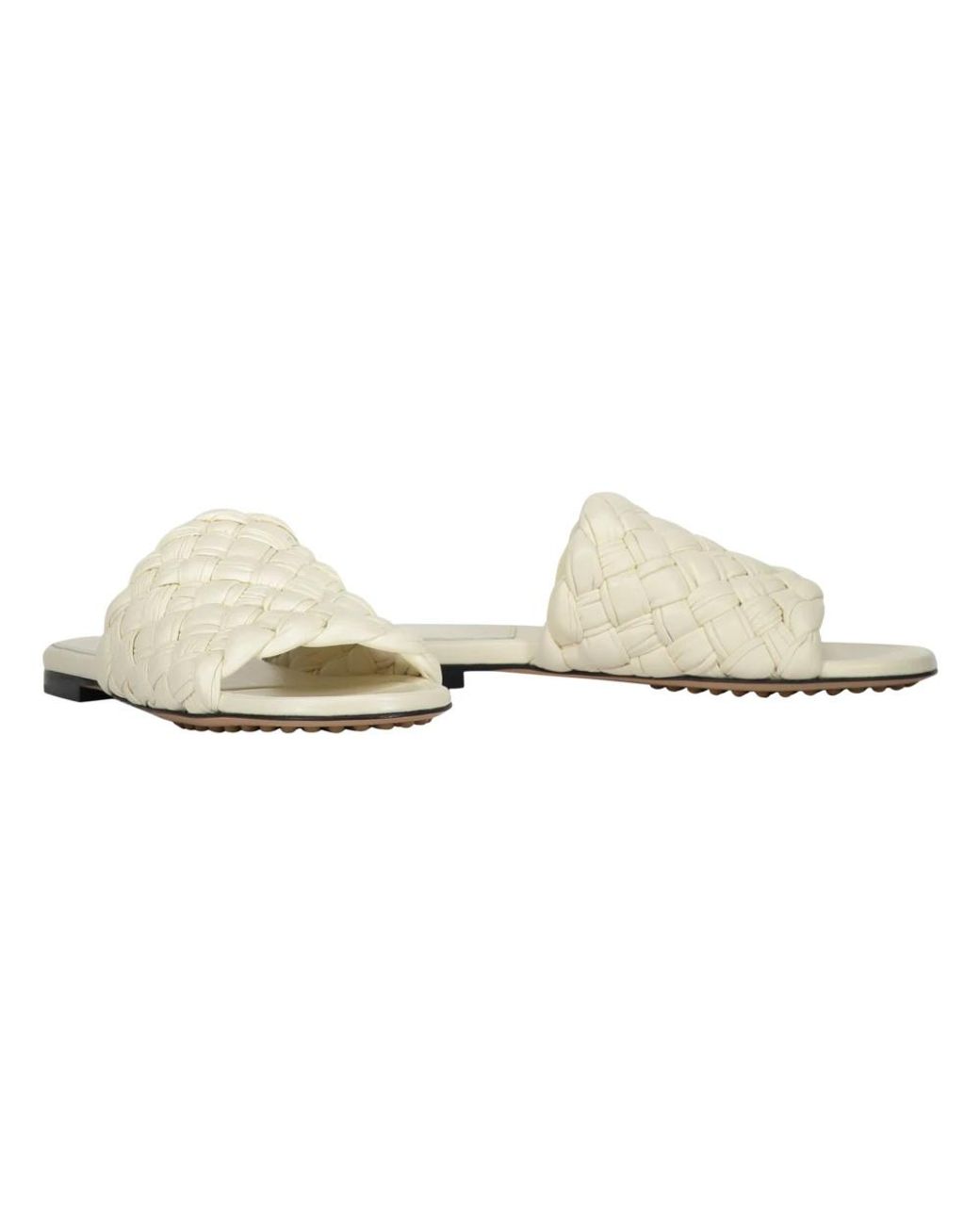 Bottega Veneta Natural Sliders