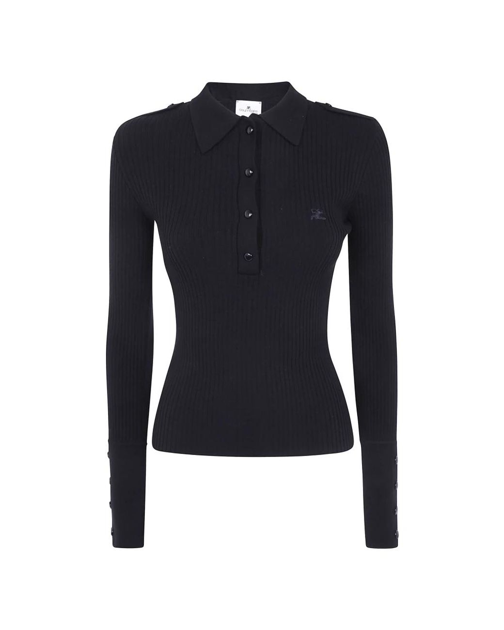 Courreges Blue Round-Neck Knitwear