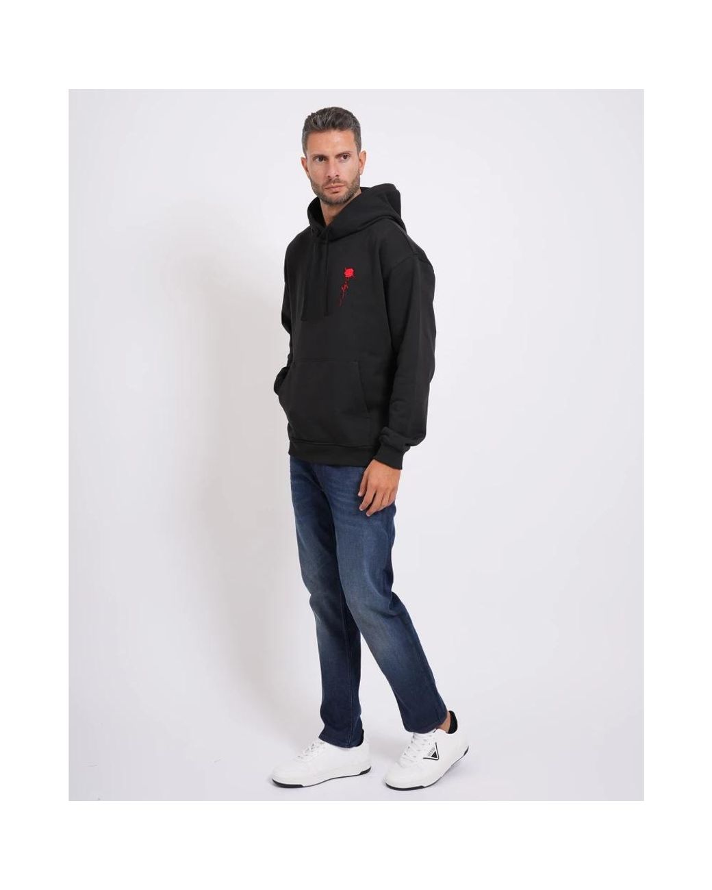 HUGO Black Hoodies for men