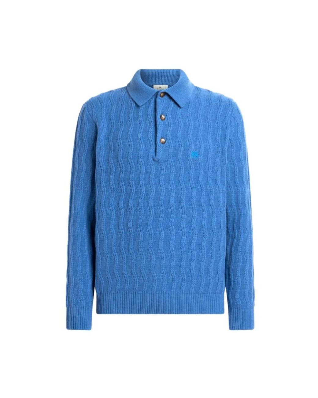 Etro Blue Cashmere Knitwear for men