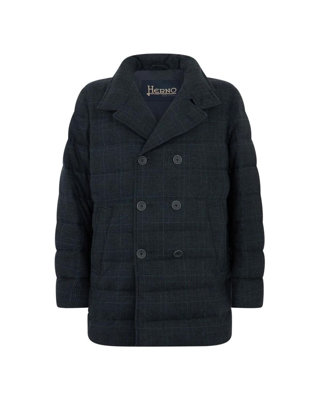 Herno Blue Double-Breasted Coats for men