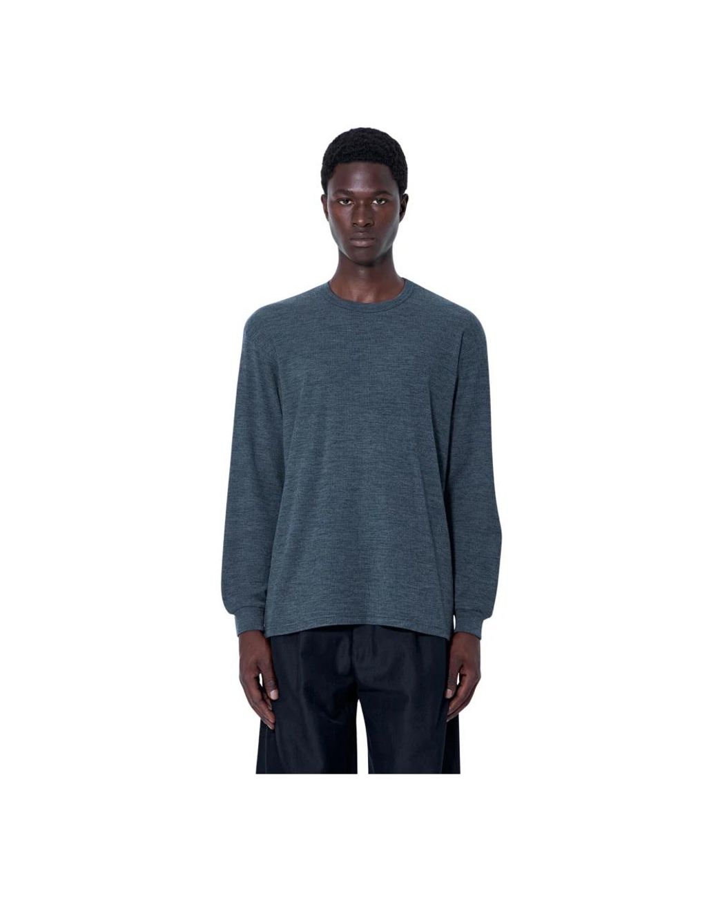 Ssstein Blue Round-Neck Knitwear for men