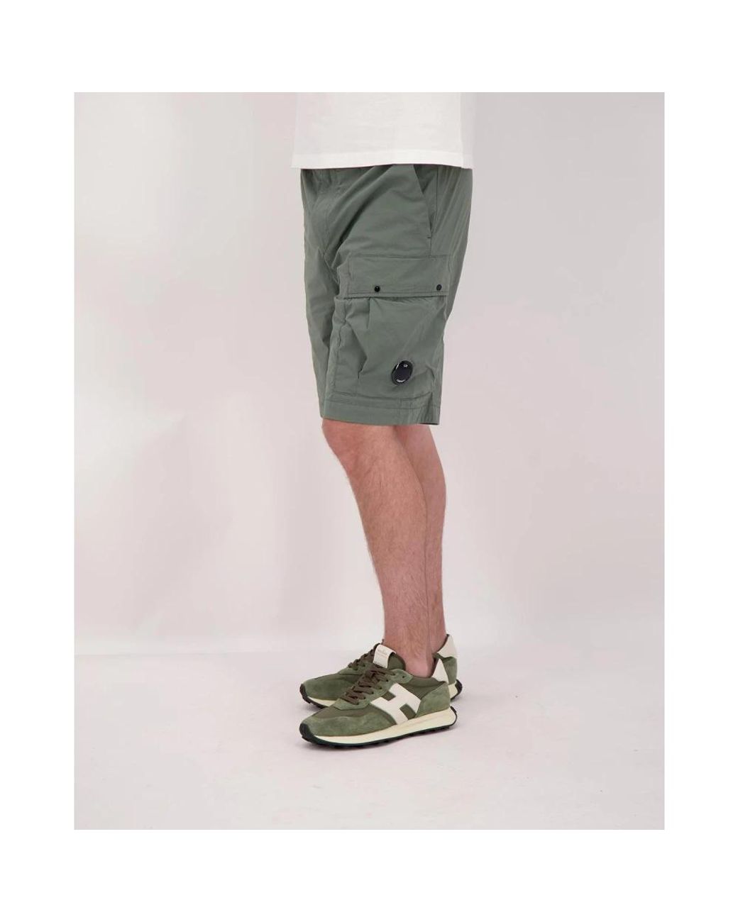 C P Company Gray Casual Shorts for men