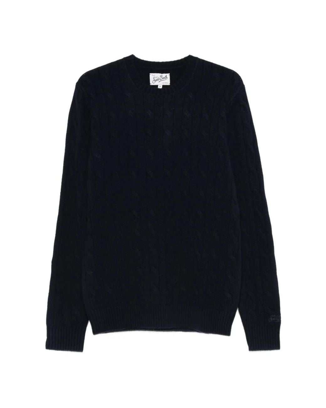 Mc2 Saint Barth Blue Round-Neck Knitwear for men