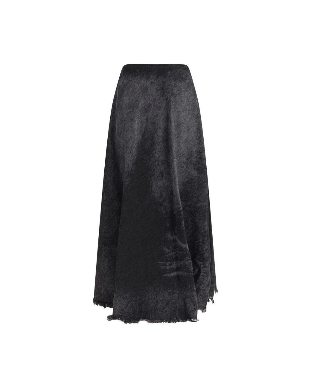 DIESEL Black Cotton Long Skirt