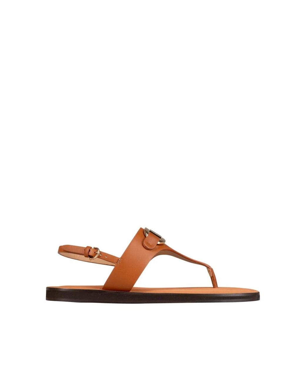Ferragamo Brown Flat Sandals