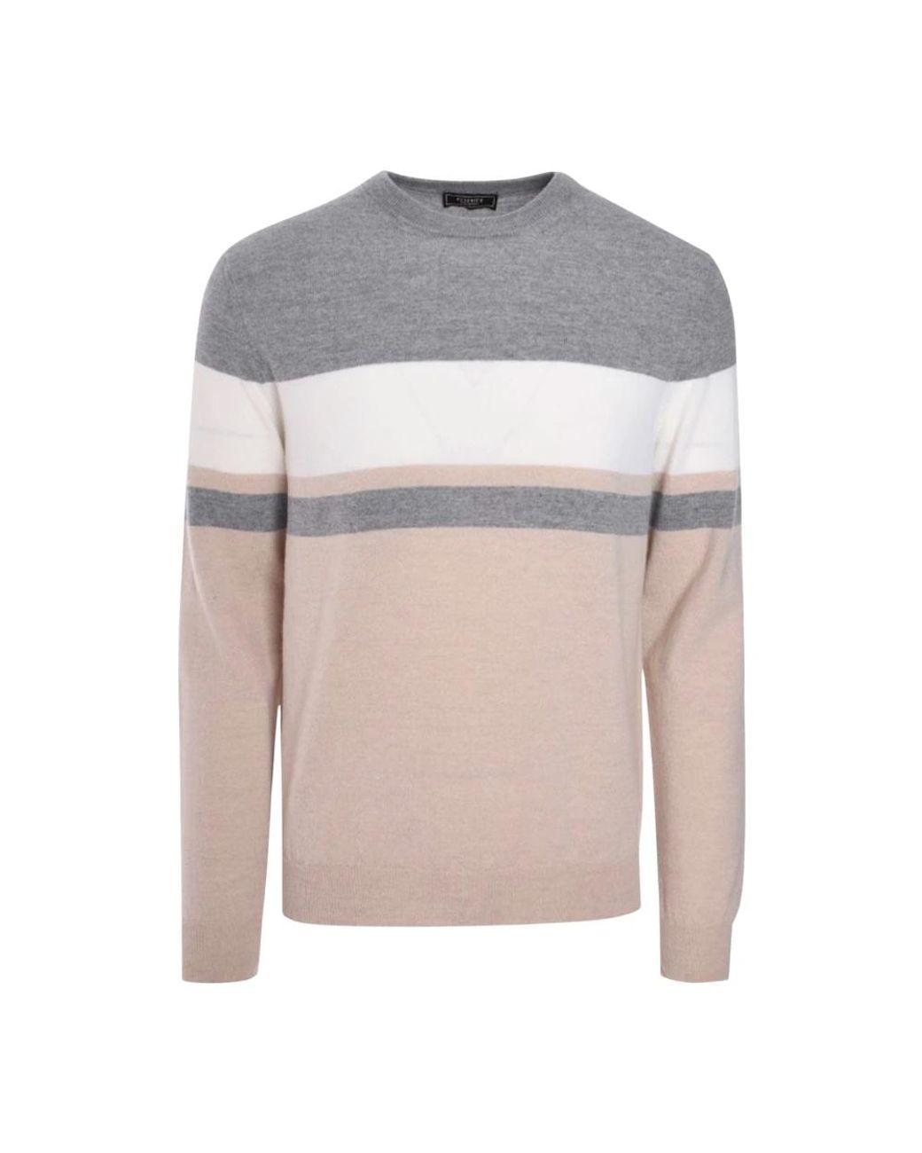 Peserico Gray Round-Neck Knitwear for men
