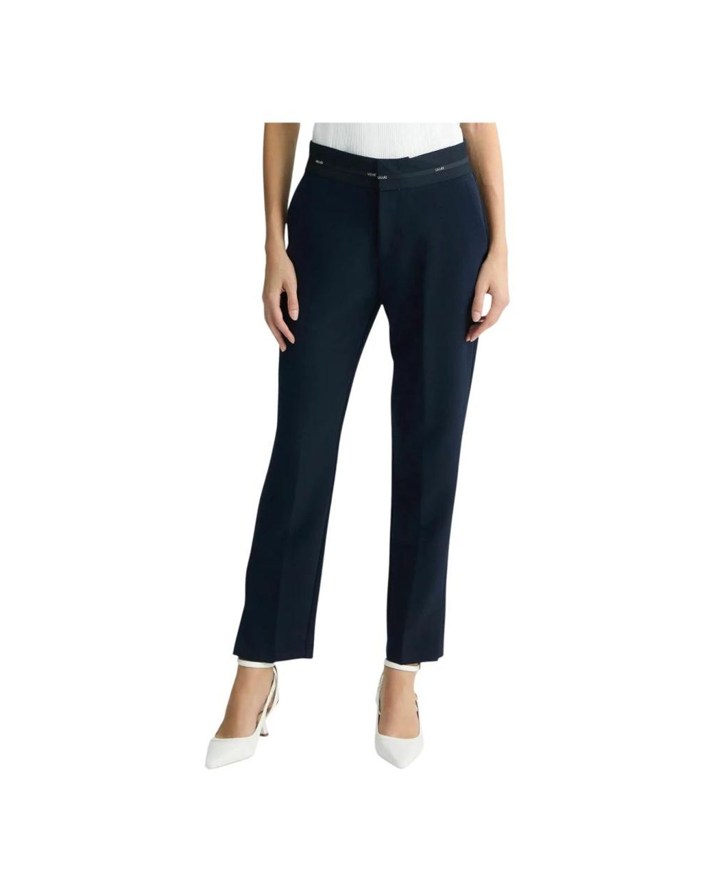 Liu Jo Blue Straight Trousers