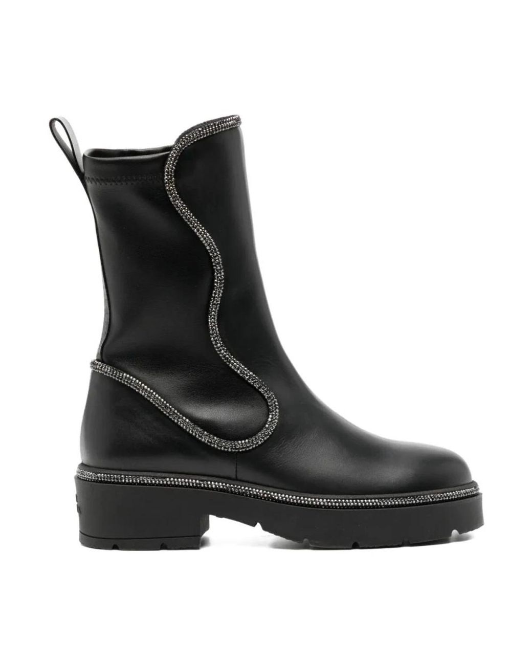Rene Caovilla Black Ankle Boots