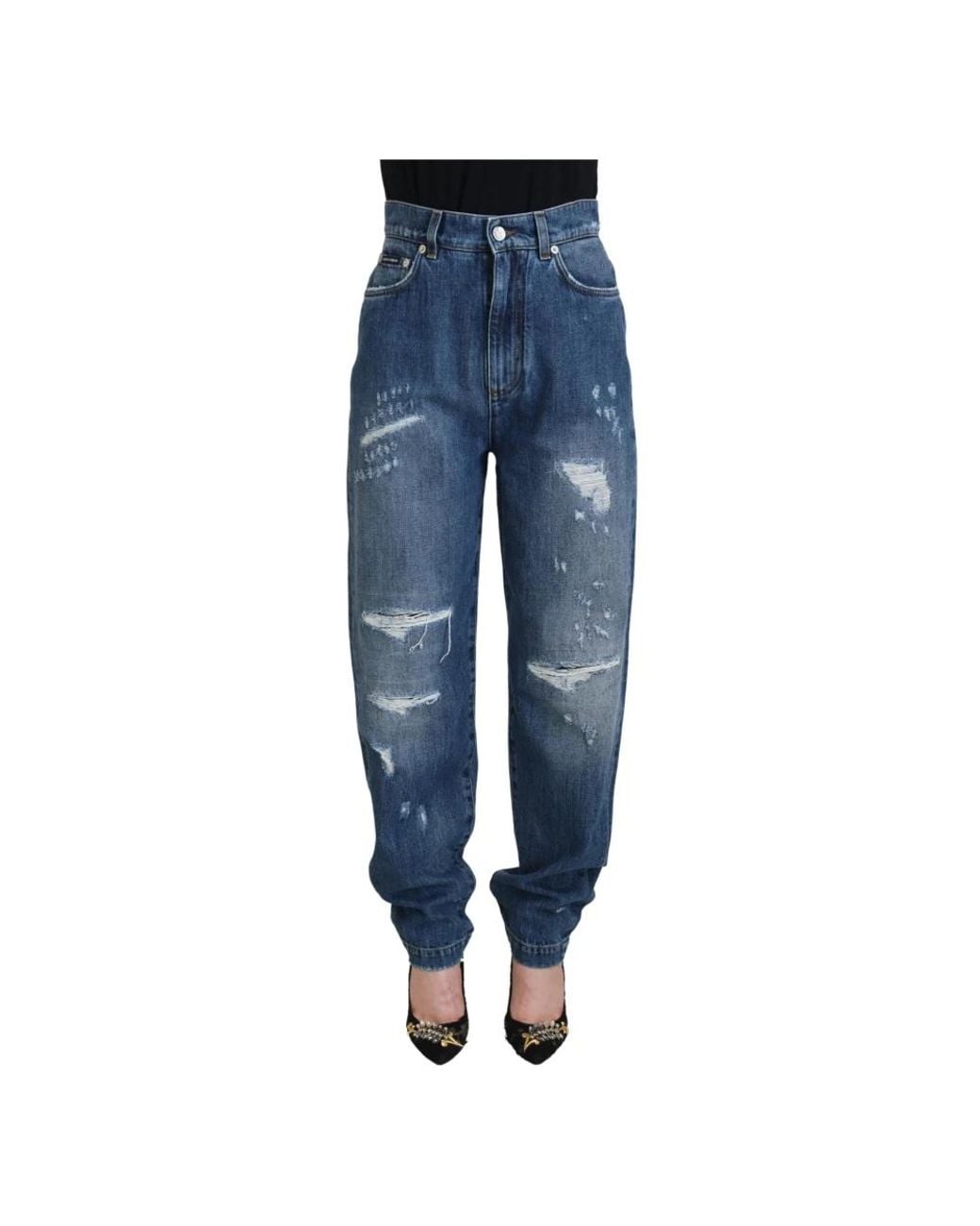 Dolce & Gabbana Blue Loose Fit Jeans
