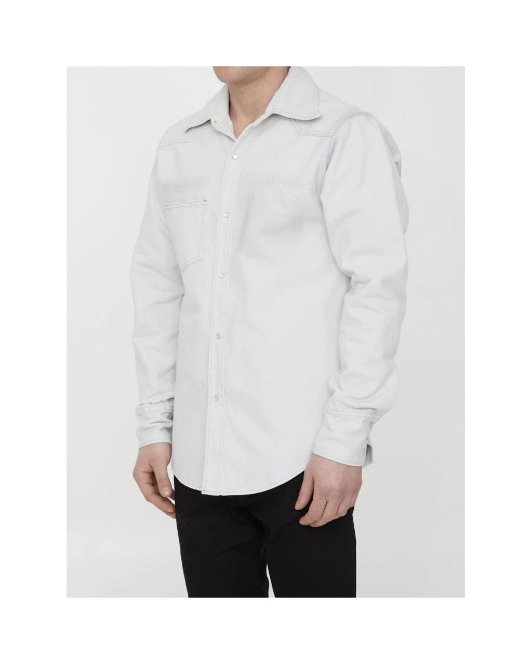 Maison Margiela White Denim Shirts for men