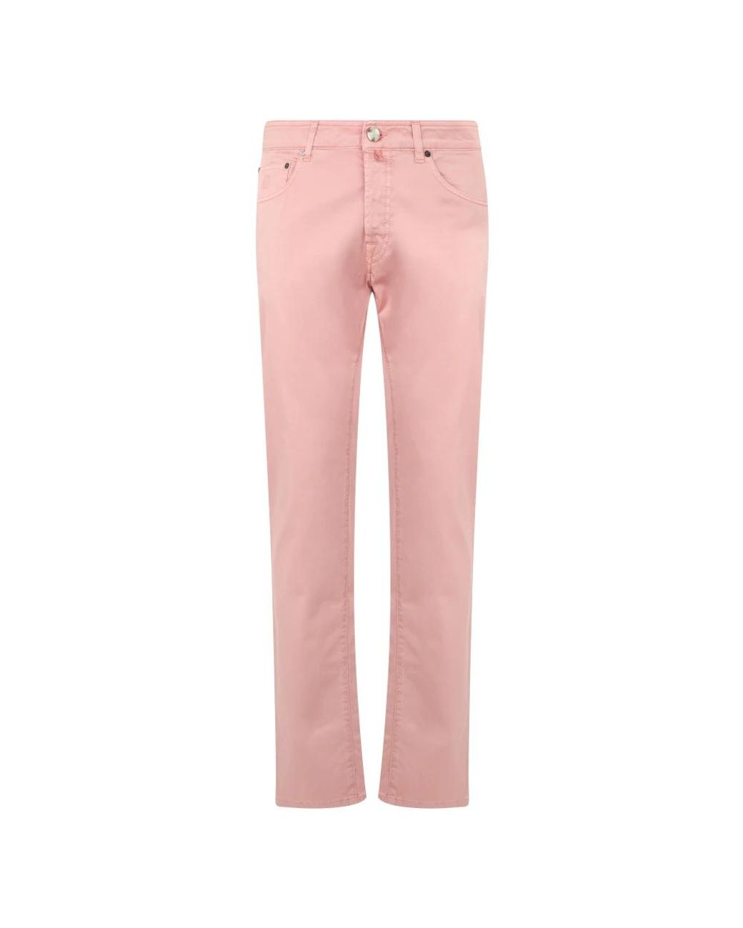 Moorer Pink Straight Fit Jeans for men