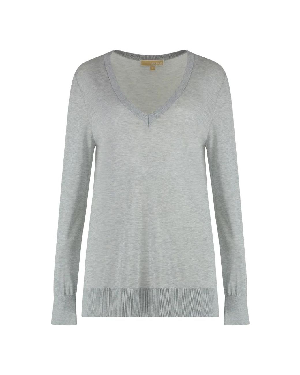 Michael Kors Gray V-Neck Knitwear