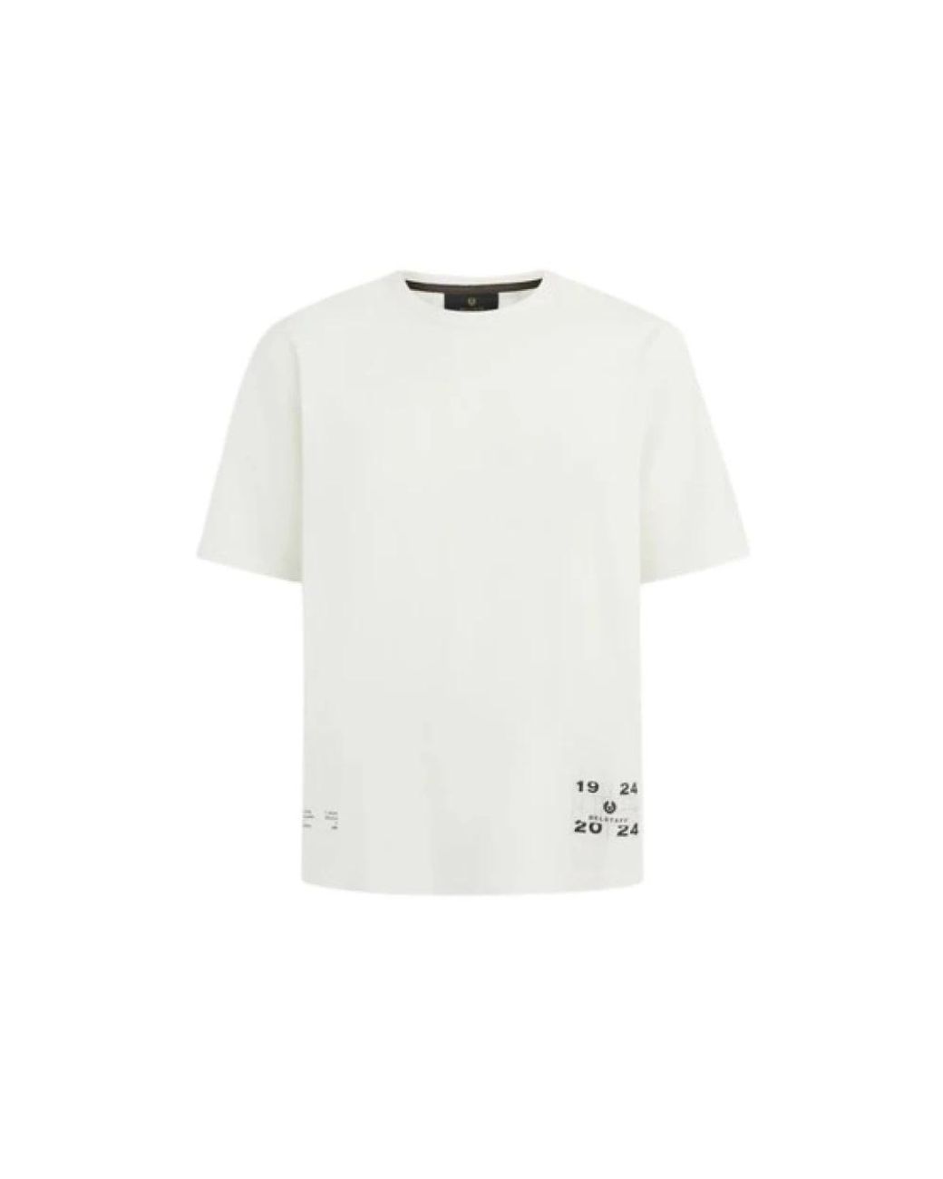 Belstaff Tops ,Wit ,Katoen Centenary Applique Label Tee in het White voor heren