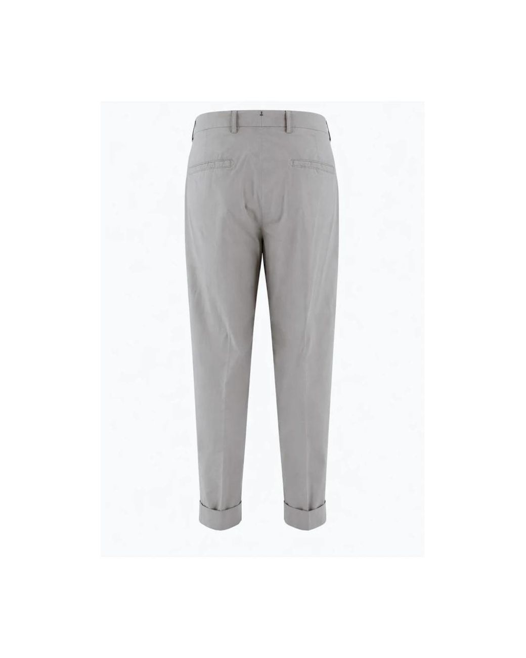 BERWICK  1707 Broeken ,Grijs ,Leer Klassieke Cropped Broek in het Gray voor heren