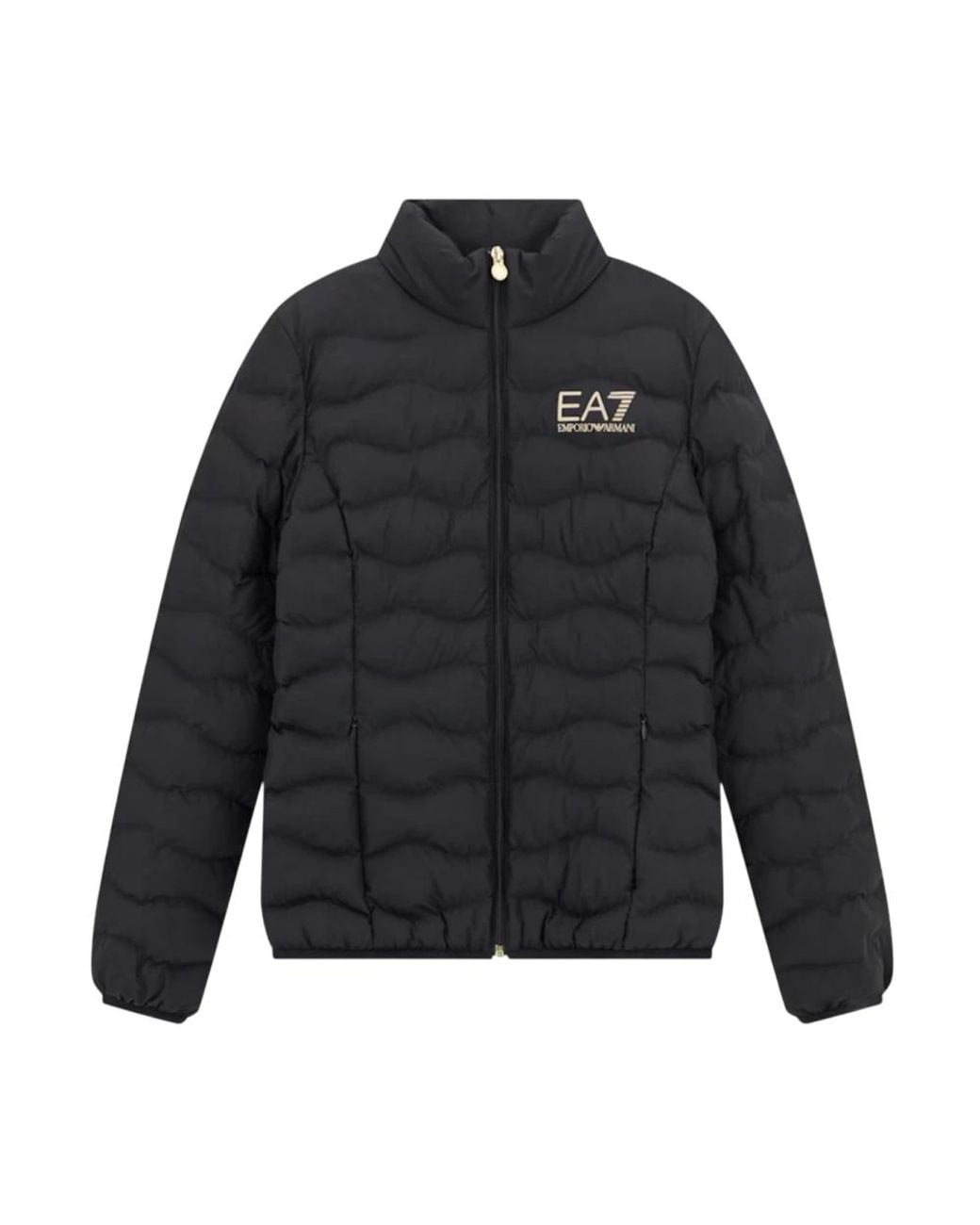 EA7 Jassen ,Zwart ,Polyester Core Lady Padded Jacket in het Blue