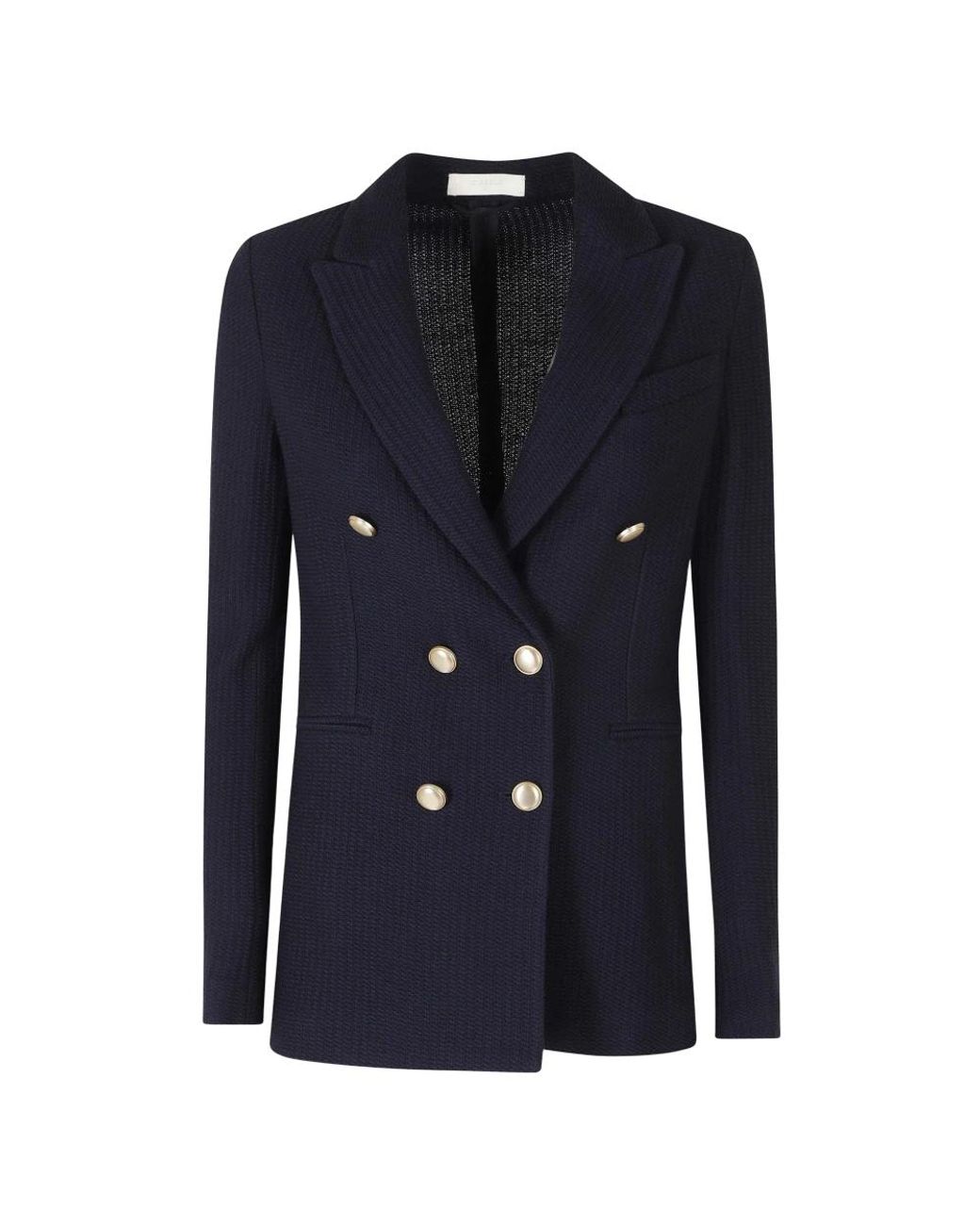 Circolo 1901 Blue Metal Button Double-Breasted Jacket