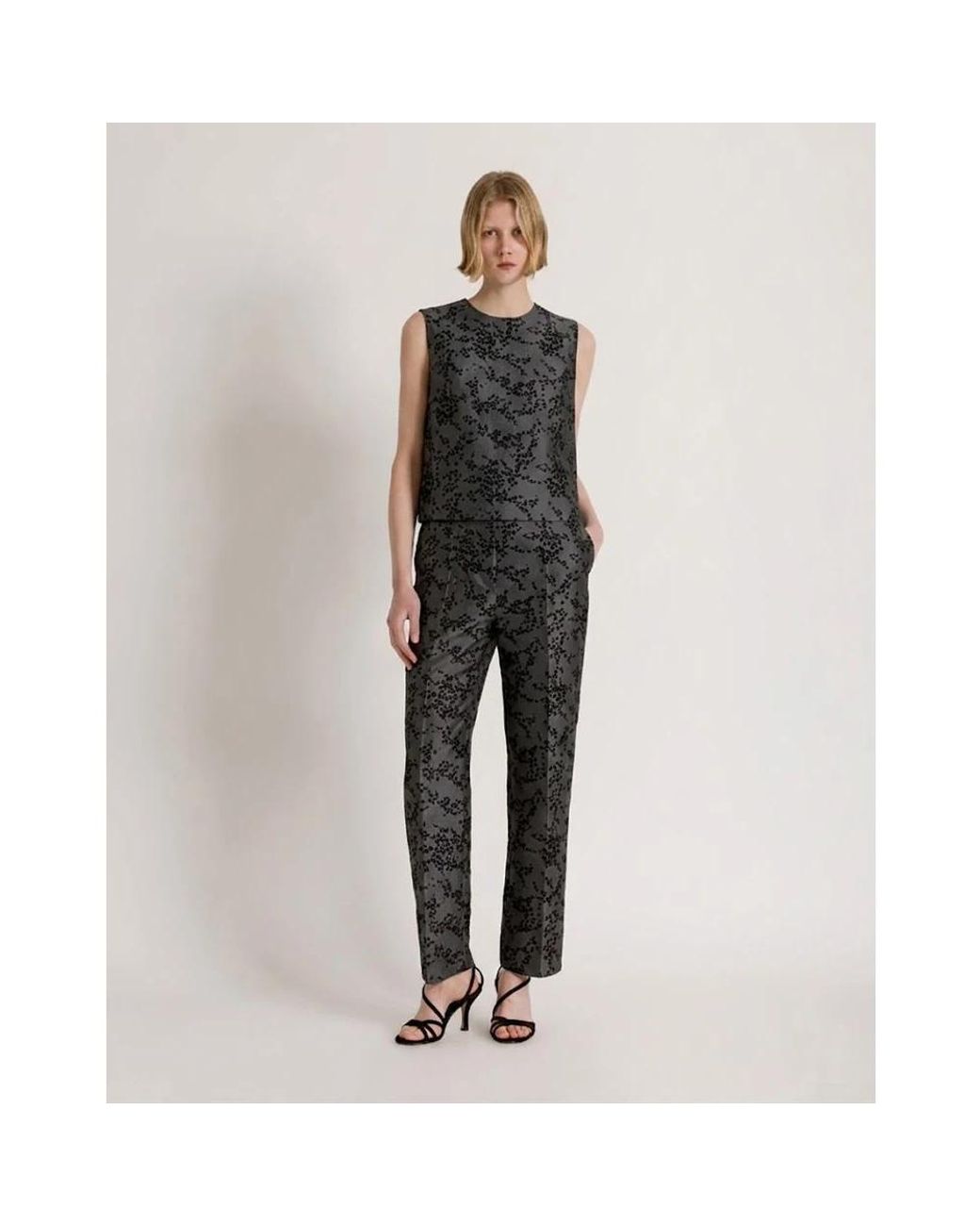 Alberta Ferretti Black Straight Trousers