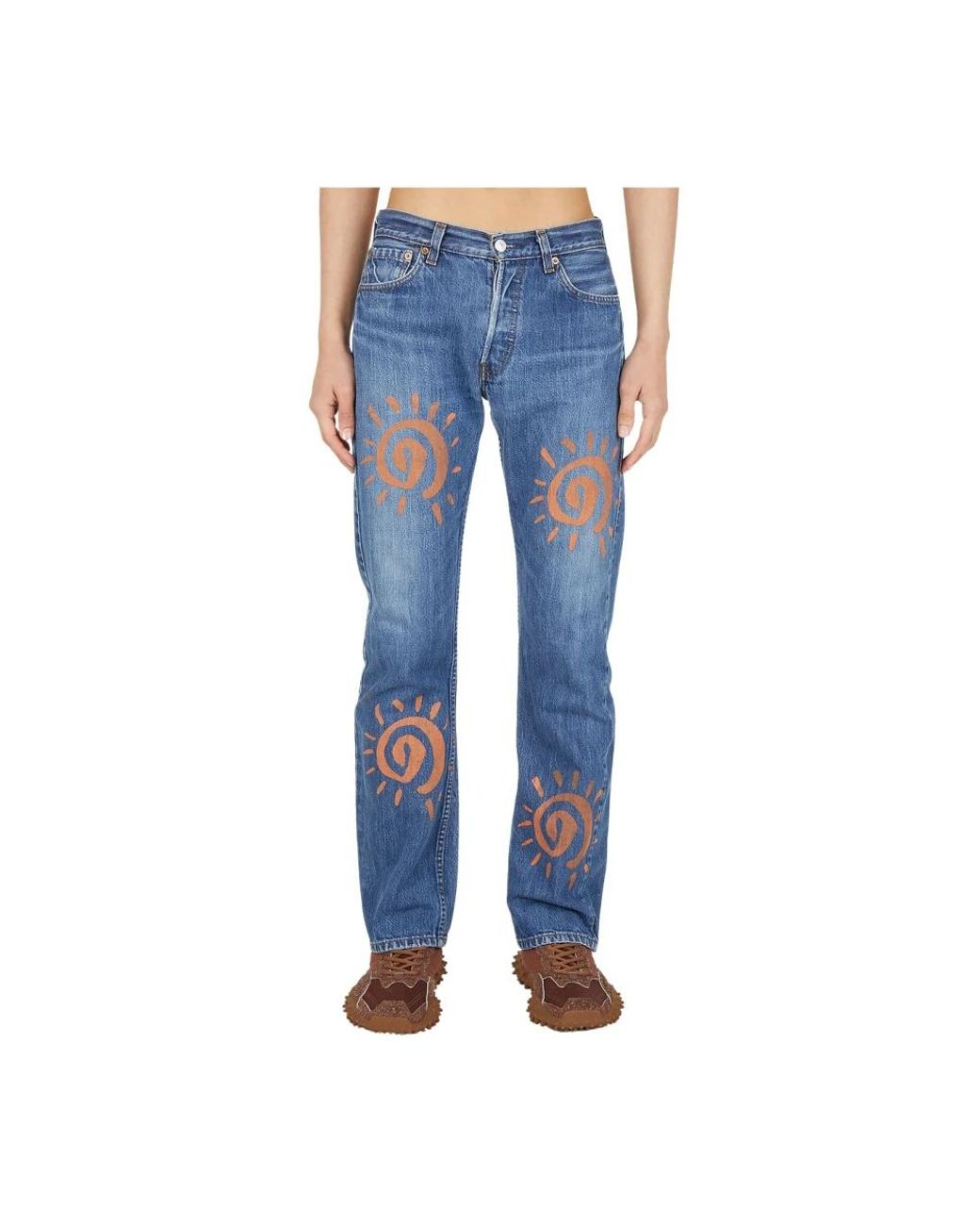 Pam Blue Straight Jeans for men