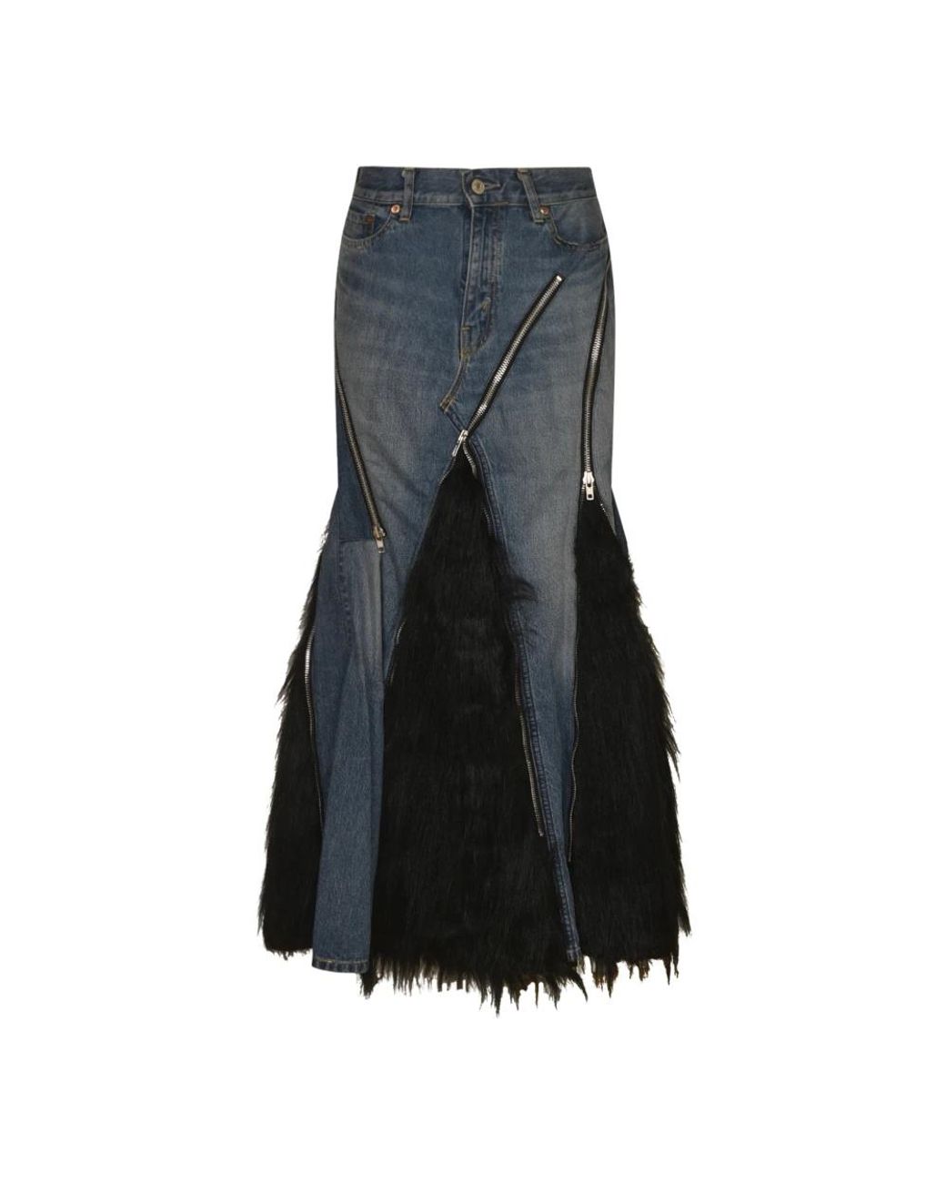 Denim Skirts Junya Watanabe de color Black