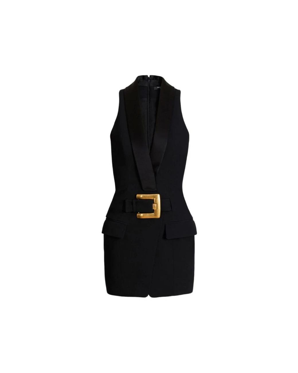 Balmain Black Short Dresses