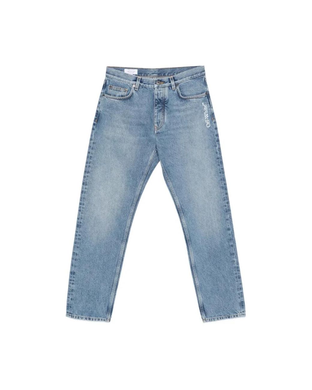Off-White c/o Virgil Abloh Blue Straight Fit Jeans for men