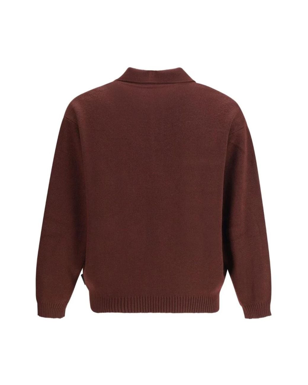 GR10K Brown Round-Neck Knitwear for men