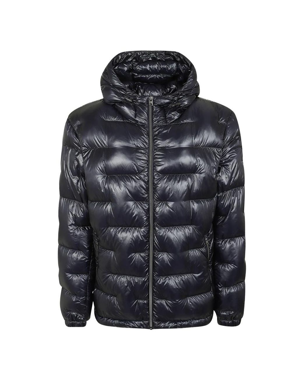 Herno Jassen ,Blauw ,Nylon Gewatteerd Jack in het Black voor heren