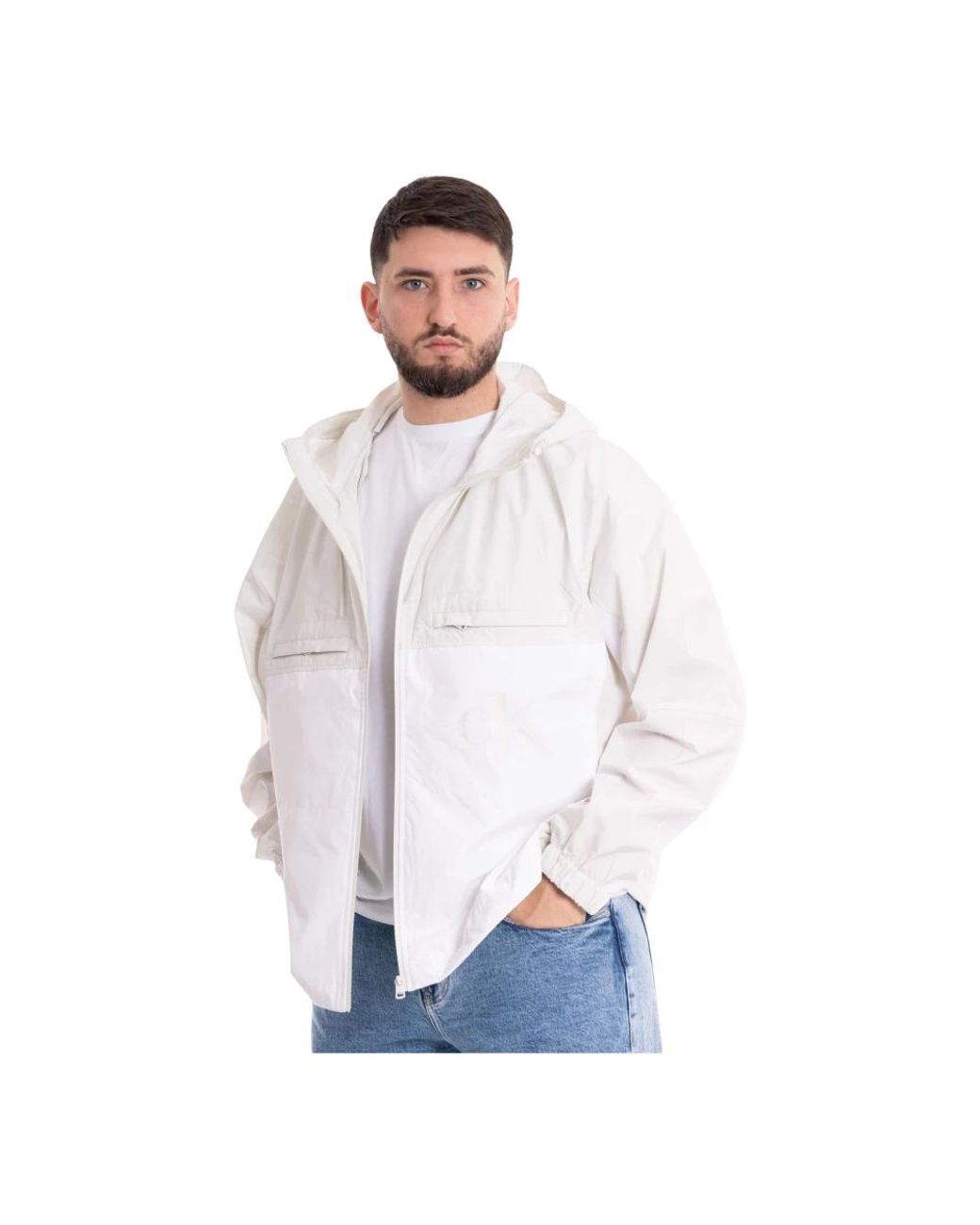 Light Jackets di Calvin Klein in White da Uomo