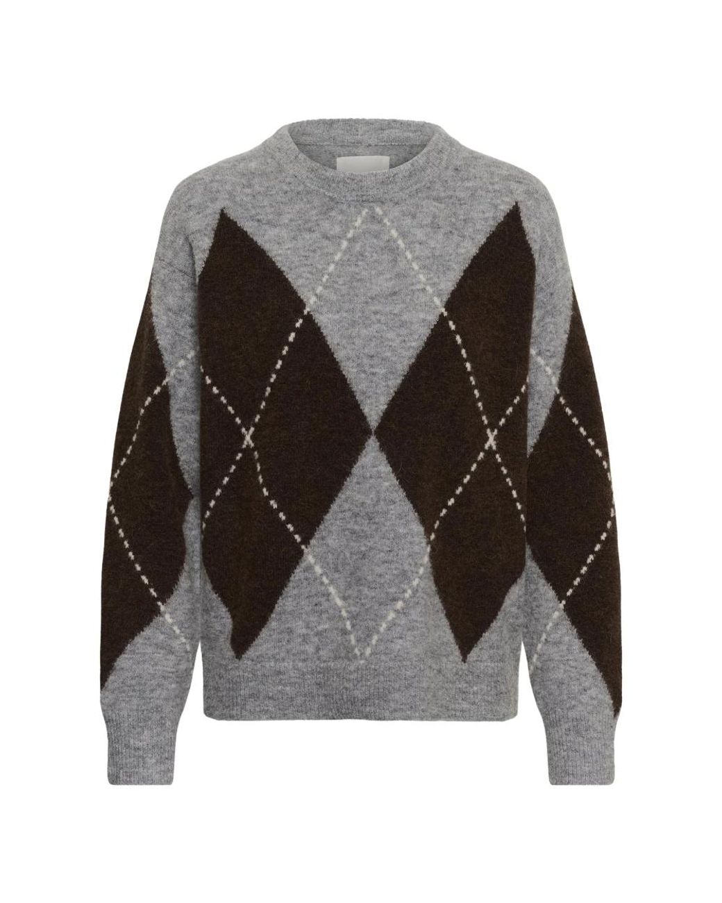 Part Two Gray Round-Neck Knitwear