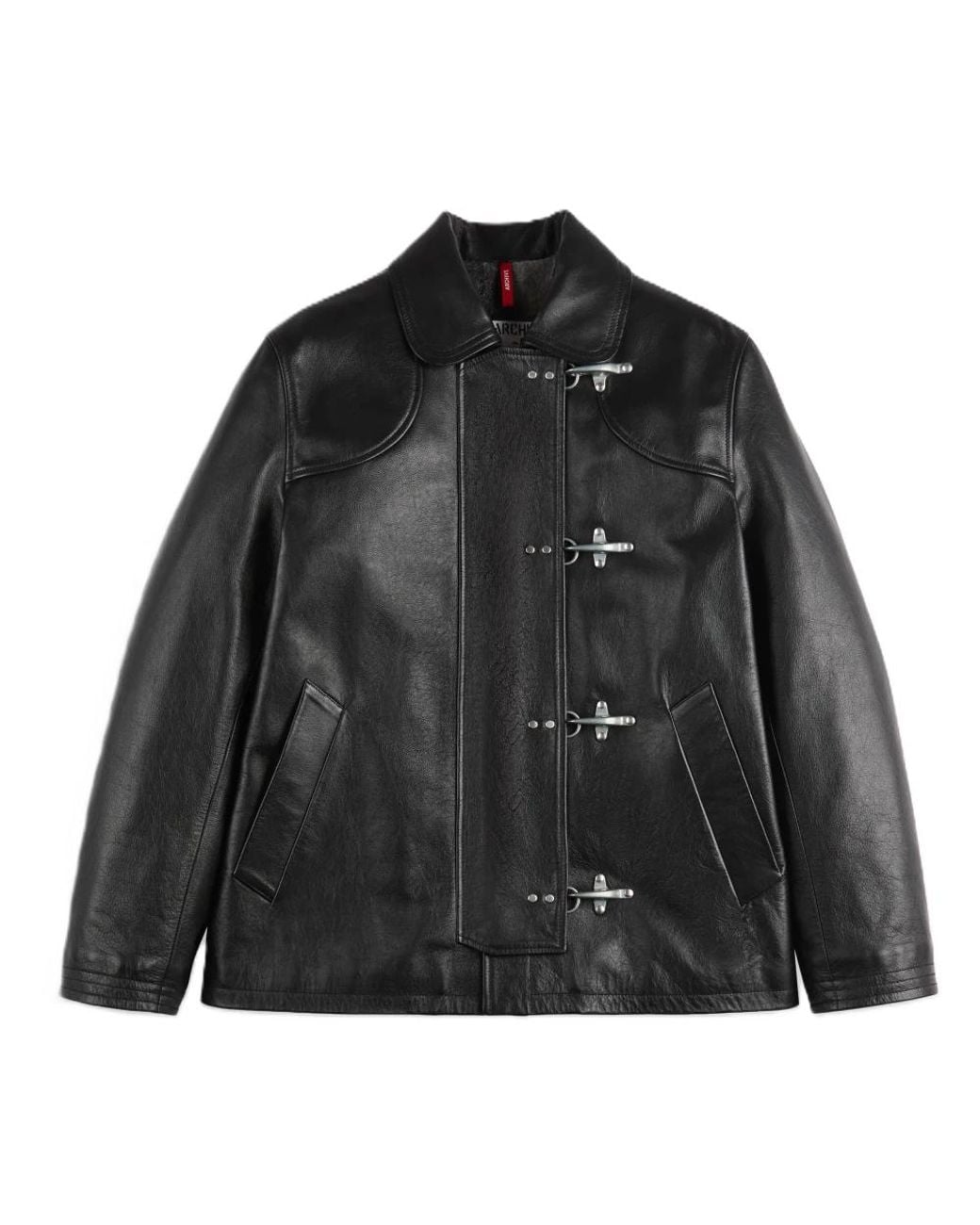 Fay Black Leather Jackets for men