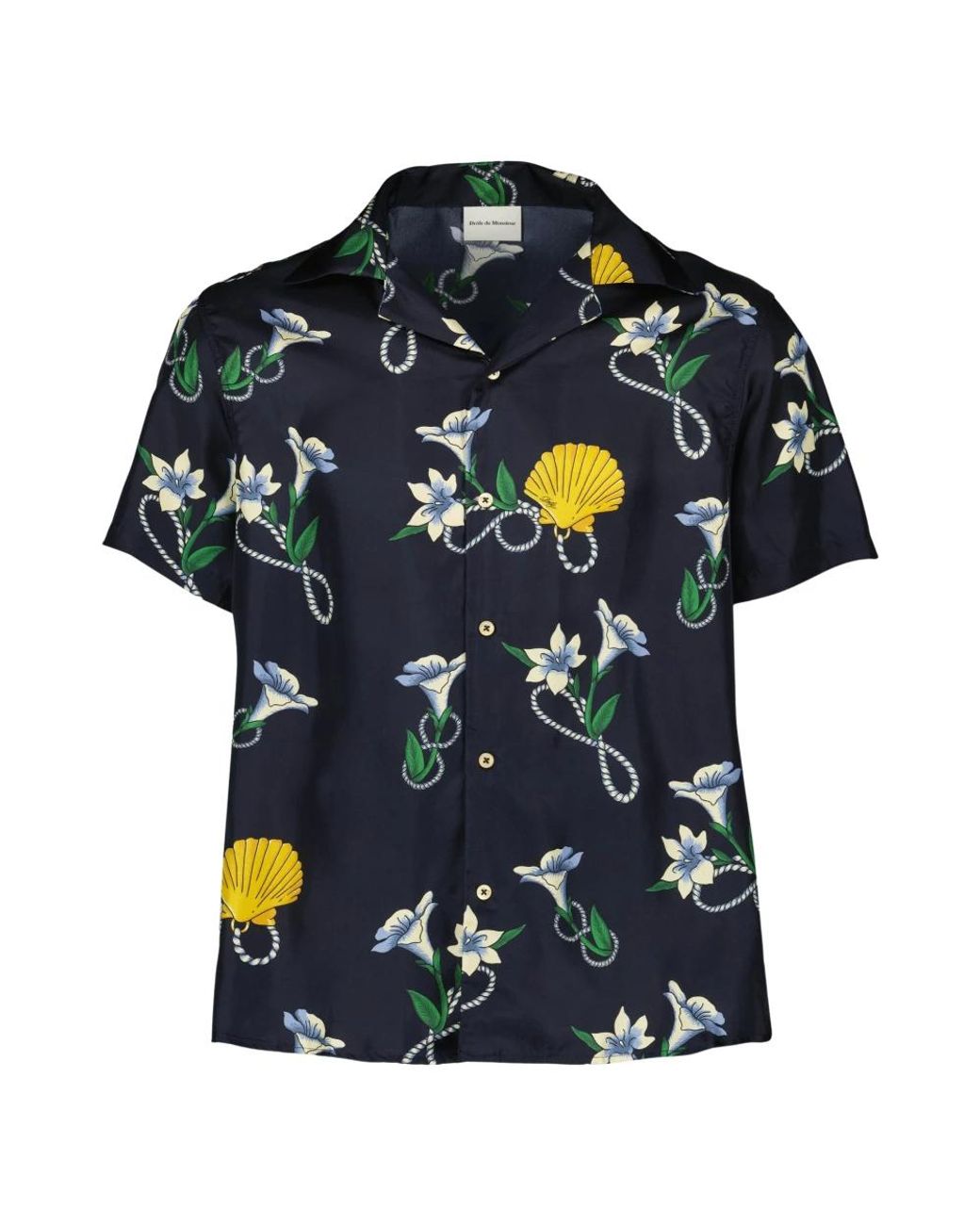 Drole de Monsieur Blue Short Sleeve Shirts for men