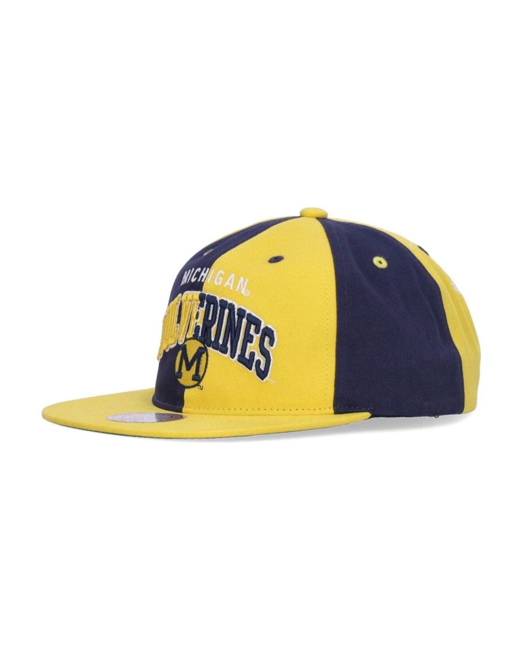Mitchell & Ness Accessoires ,Veelkleurig ,Wol Michigan Wolverines Platte Klep Pet in het Blue voor heren