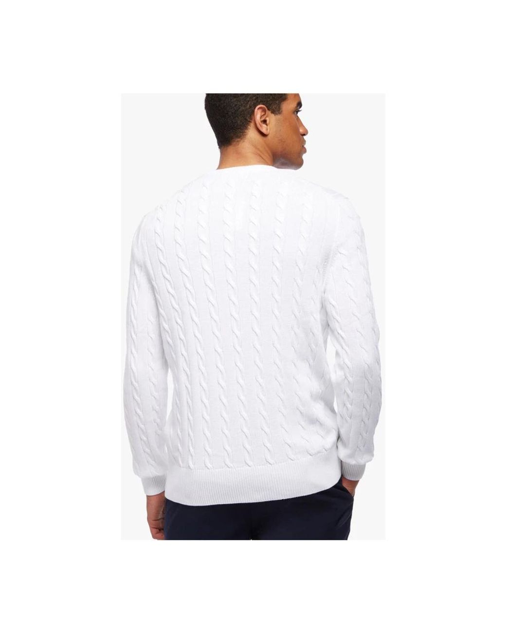 Brooks Brothers White Round-Neck Knitwear for men