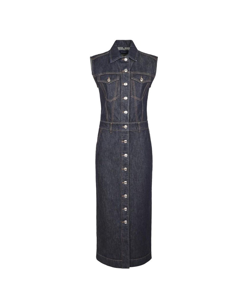 Sportmax Blue Shirt Dresses