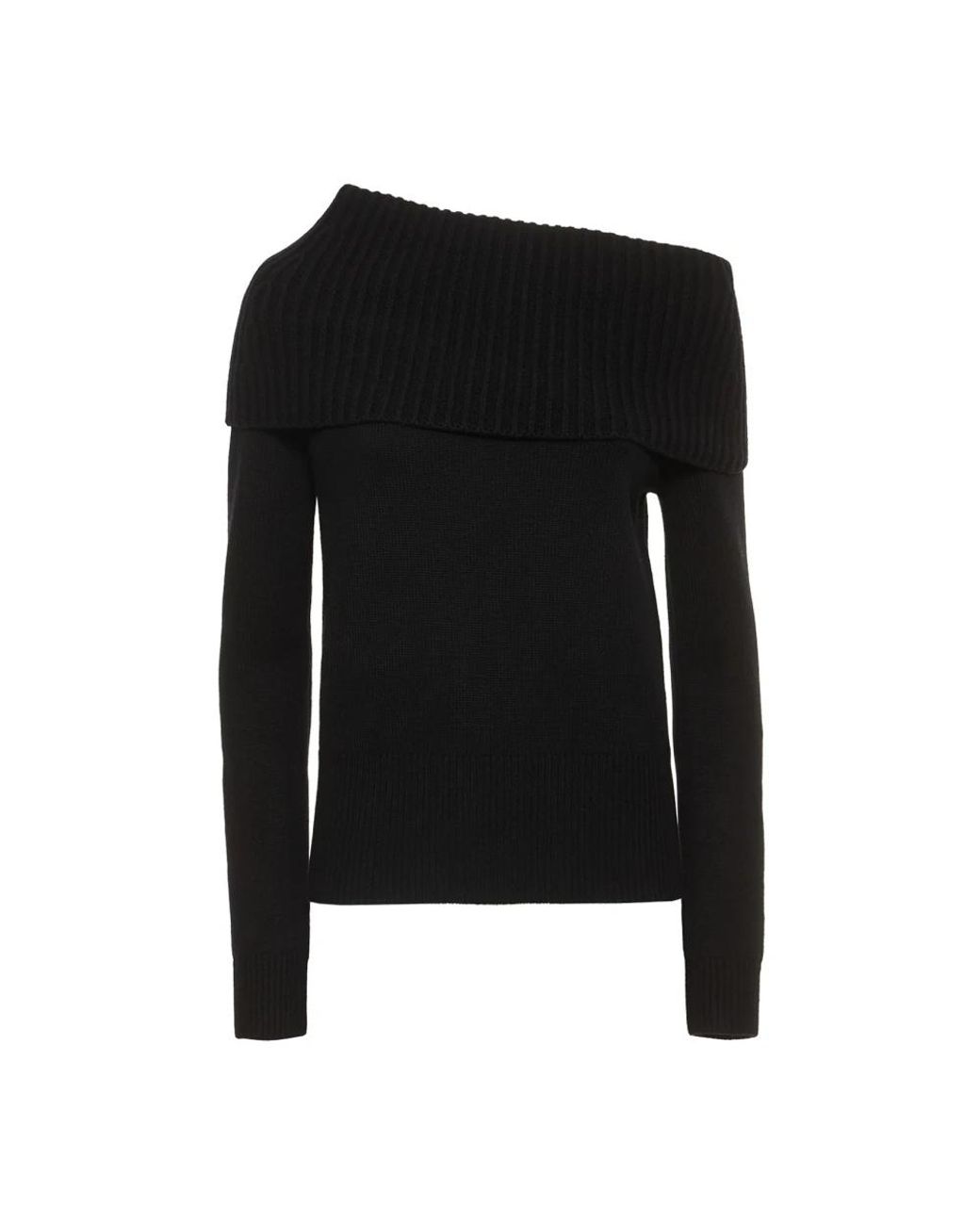 Michael Kors Truien & Vesten ,Zwart ,Kasjmier Cashmere Off-The-Shoulder Trui in het Black