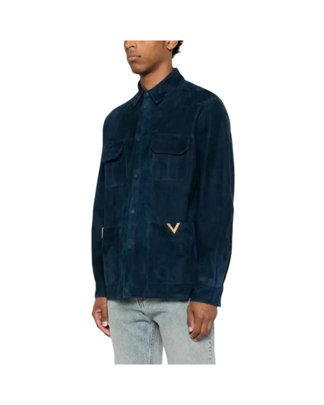 Valentino Blue Denim Shirts for men
