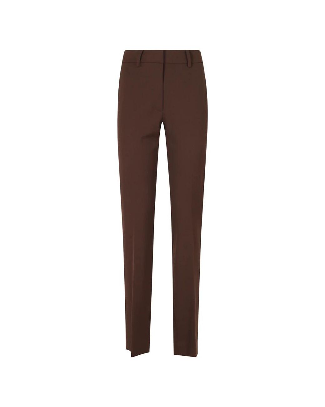 FEDERICA TOSI Brown Slim-Fit Trousers
