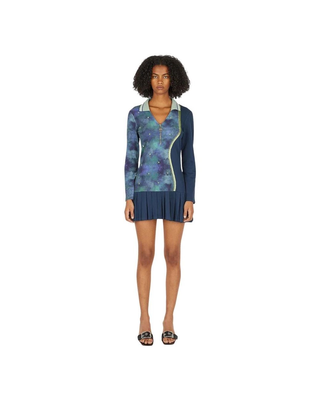 Ahluwalia Blue Shirt Dresses