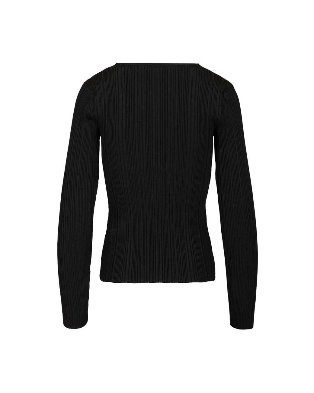 Self-Portrait Black V-Neck Knitwear