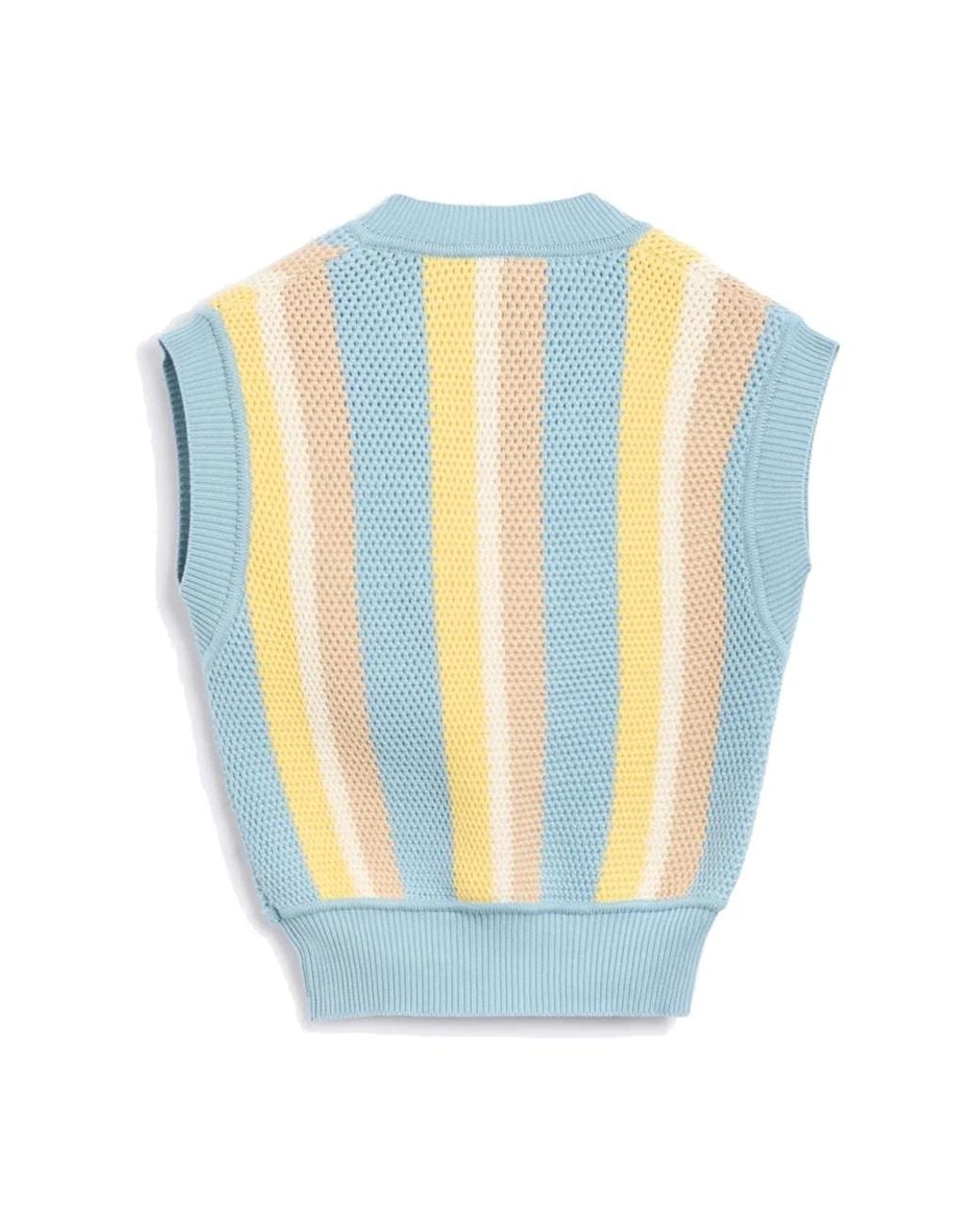 Autry Blue V-Neck Knitwear