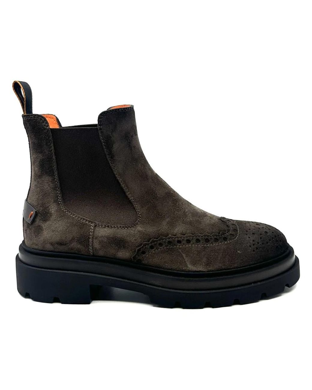 Santoni Black Chelsea Boots for men