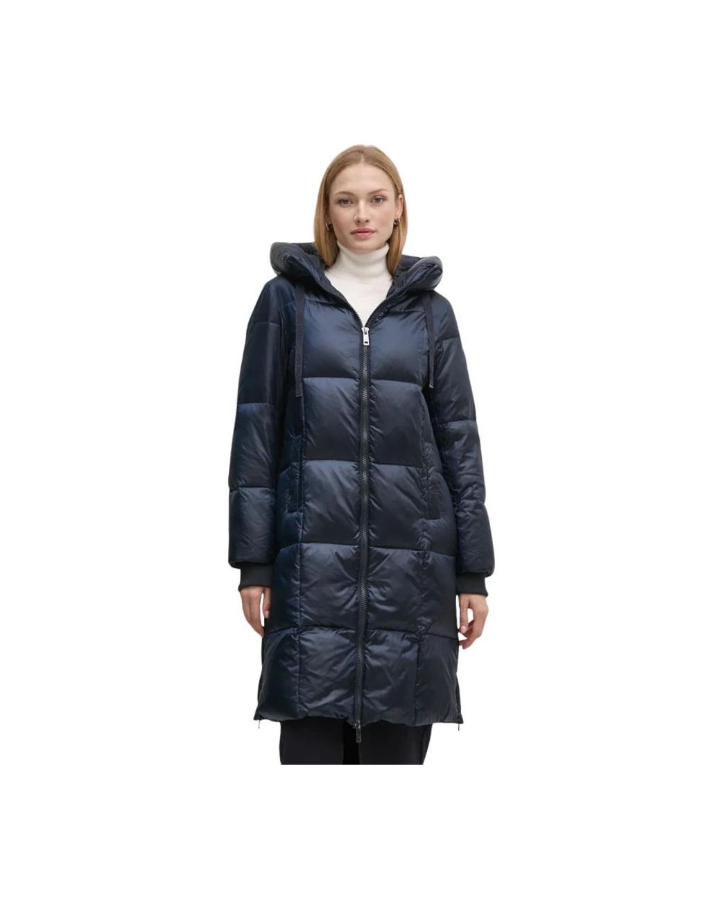Mos Mosh Mmnova Metallic Down Coat in het Blue