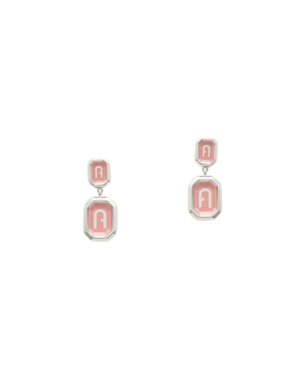Earrings Furla en coloris Pink