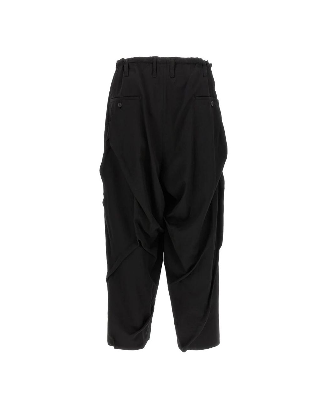 Yohji Yamamoto Black Straight Trousers for men