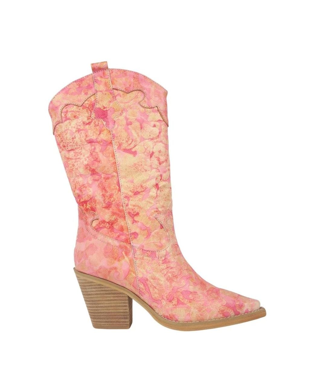 Alma En Pena. Pink Cowboy & Biker Boots