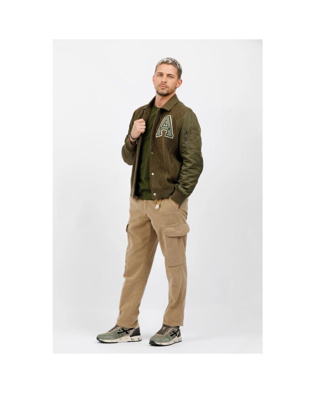 White Sand Natural Straight Trousers for men
