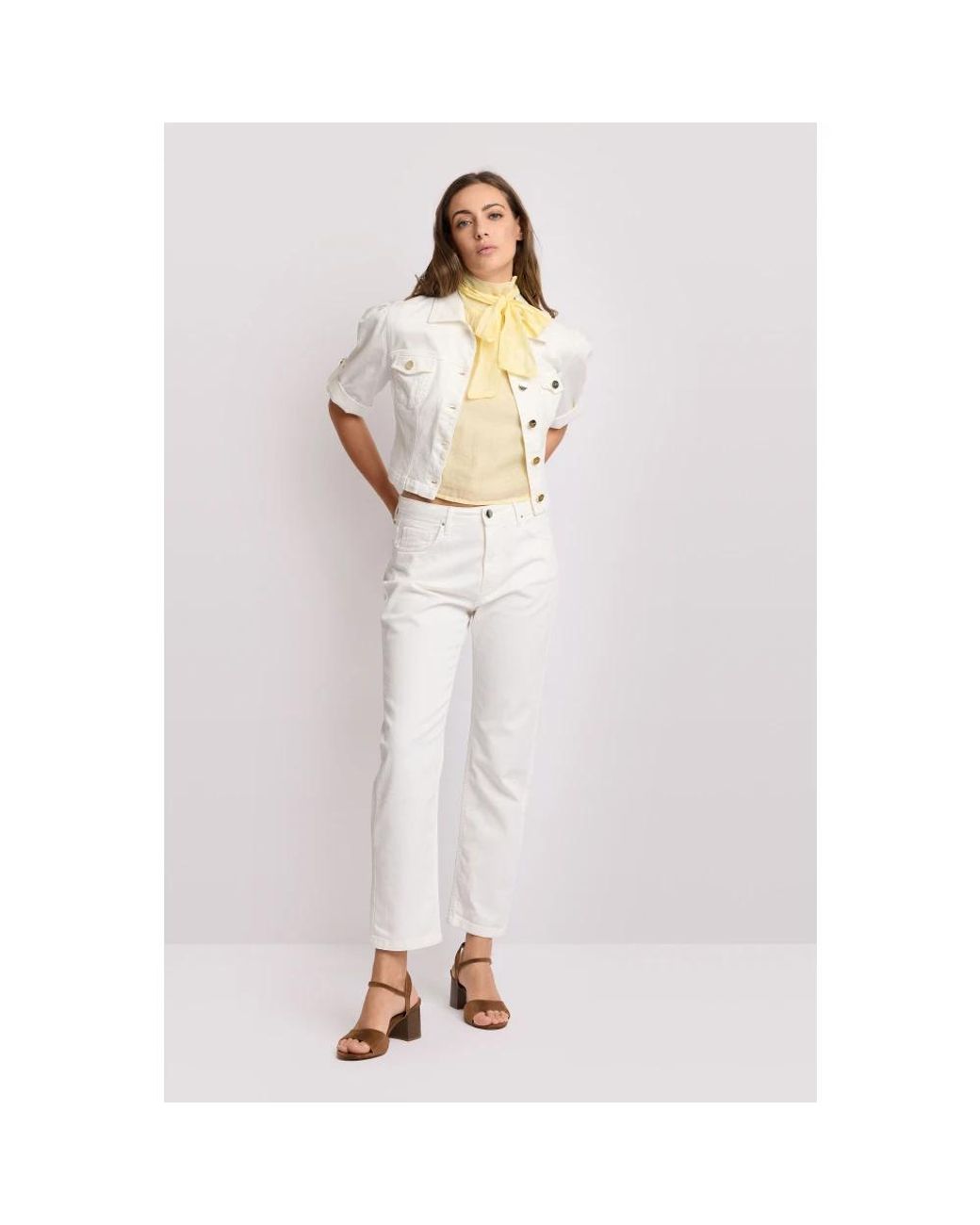 Cropped Jeans Kocca de color Natural